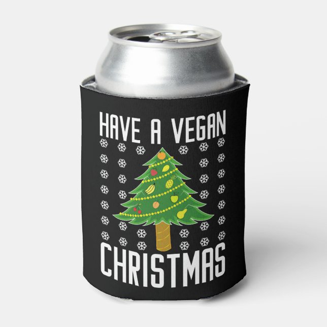 have a vegan christmas can cooler (Can Front)