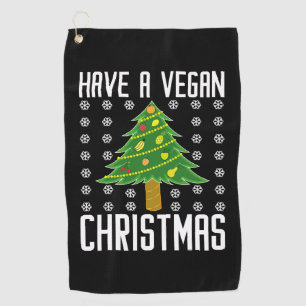 have a vegan christmas golf towel