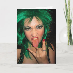 have a very glam rock xmas holiday card