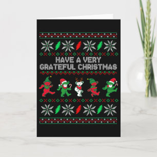 Have A Very Grateful Christmas Funny Bear Ugly Xma Card