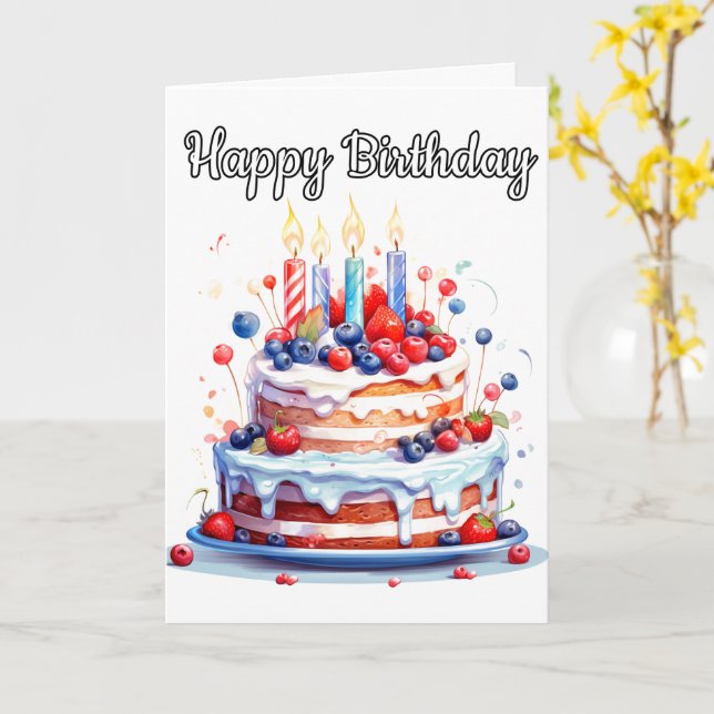 Have A Very Happy Birthday Card (Yellow Flower)