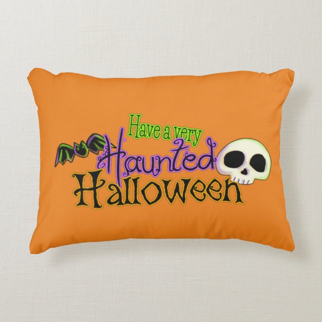 Have a Very Haunted Halloween Decorative Cushion (Front)