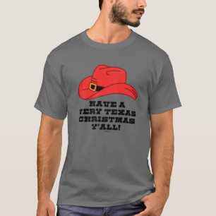 Have A Very Texas Christmas Funny Cowboy Santa Hat T-Shirt