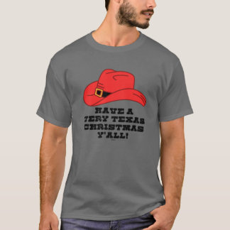 Have A Very Texas Christmas Funny Cowboy Santa Hat T-Shirt