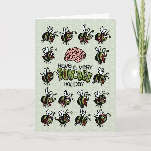 Have a very Zom-Bee Holiday Card (Front)