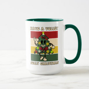 Have a Volley Jolly Christmas. Funny Pickleball  Mug