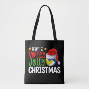 Have a Volley Jolly Christmas Volleyball Holiday Tote Bag