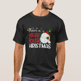 Have a Volley Jolly Christmas Volleyball Santa Hat T-Shirt