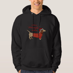 Have a Weinerful Season Daschund Doxie in Dog Dres Hoodie