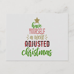 Have a well adjusted Christmas, Chiropractic Postcard