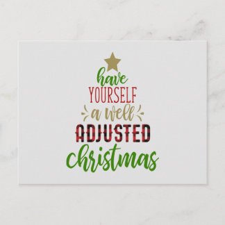 Have a well adjusted Christmas, Chiropractic Postcard