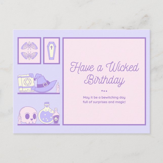 Have a Wicked Birthday Postcard (Front)