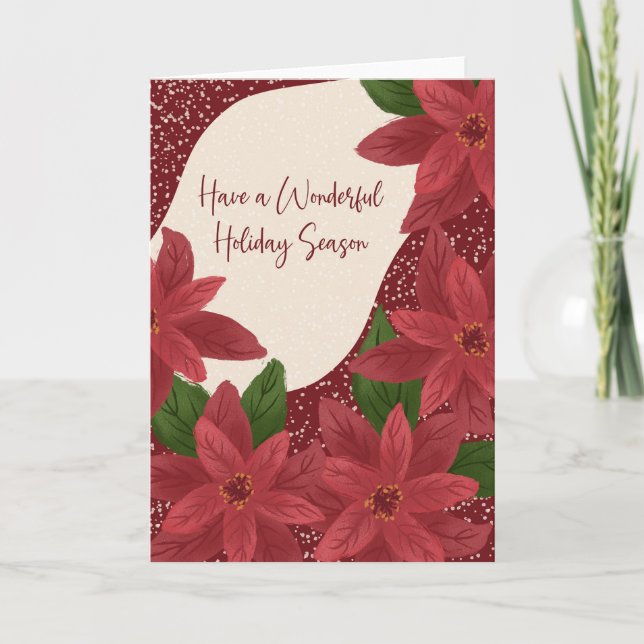 Have a Wonderful Holiday Season Poinsettias (Front)
