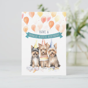 Have a Yorkie-riffic Birthday Card with Celebratin