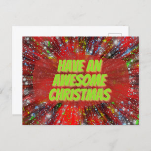 Have An Awesome Christmas Postcard
