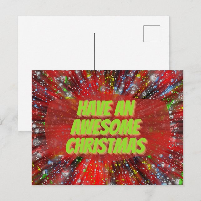Have An Awesome Christmas Postcard (Front/Back)