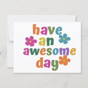 have an awesome day postcard
