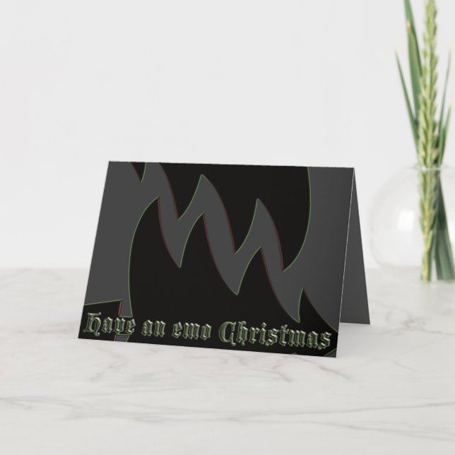 Have an emo Christmas (double edge darker) Holiday Card (Front)