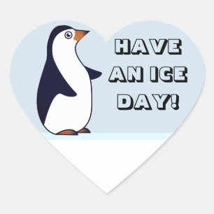 HaVe aN iCe DAy! Penguin Heart Sticker