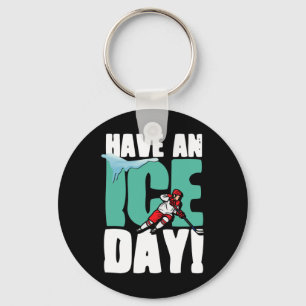 Have An Ice Day Winter Sports Ice Hockey Puck St Key Ring