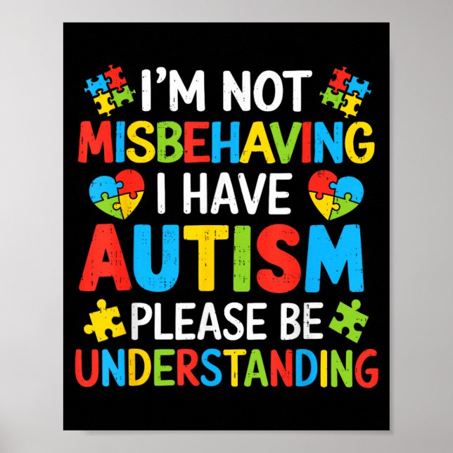 Have Autism Understanding Autistic Boys Kid Poster (Front)