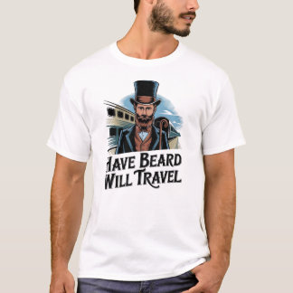 Have Beard Will Travel Train T-Shirt