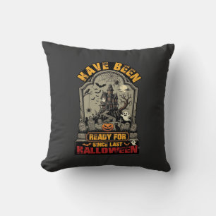 Have Been Ready Halloween Haunted House Tombstone  Cushion