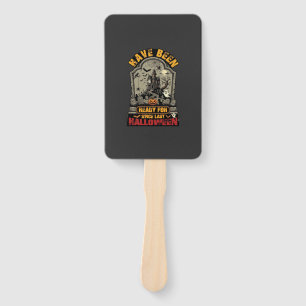 Have Been Ready Halloween Haunted House Tombstone  Hand Fan