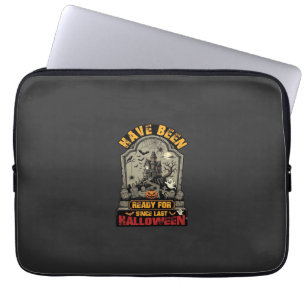 Have Been Ready Halloween Haunted House Tombstone Laptop Sleeve