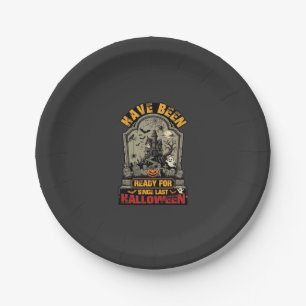 Have Been Ready Halloween Haunted House Tombstone  Paper Plate