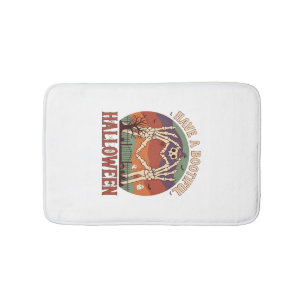 Have Bootiful Halloween Skeleton Hands Cat Skull W Bath Mat