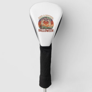 Have Bootiful Halloween Skeleton Hands Cat Skull W Golf Head Cover