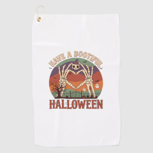 Have Bootiful Halloween Skeleton Hands Cat Skull W Golf Towel