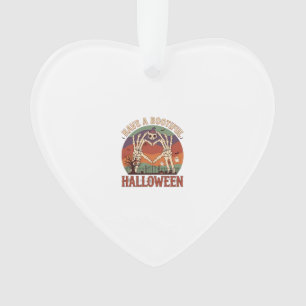 Have Bootiful Halloween Skeleton Hands Cat Skull W Ornament