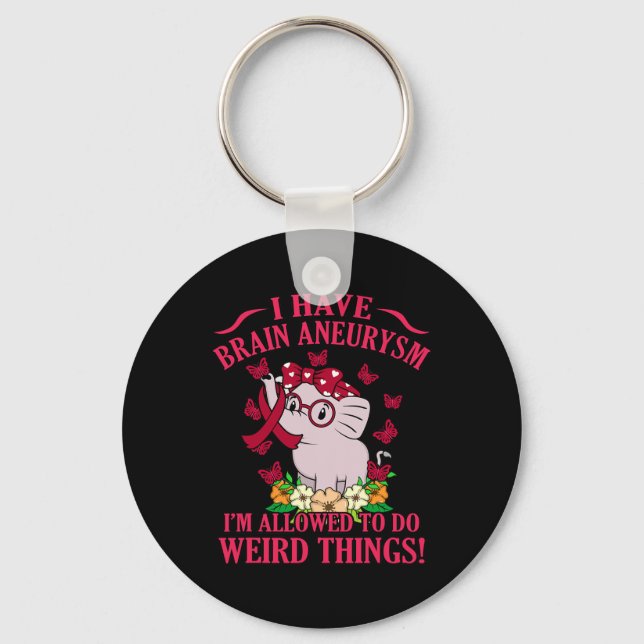 Have Brain Aneurysm Awareness Month Support Graphi Key Ring (Front)