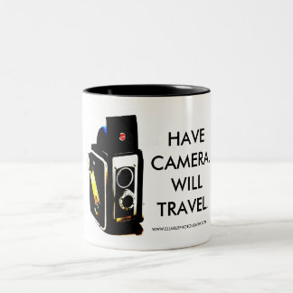 HAVE CAMERA.WILL TRAVEL. AWESOME MUG! Two-Tone COFFEE MUG