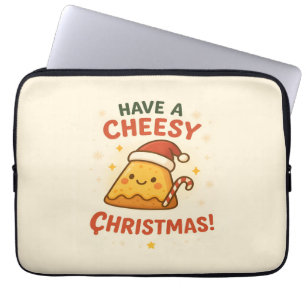 Have Cheesy Christmas Funny Pizza Lovers Christmas Laptop Sleeve