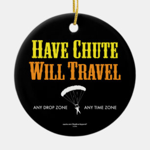 Have Chute Will Travel Ceramic Tree Decoration