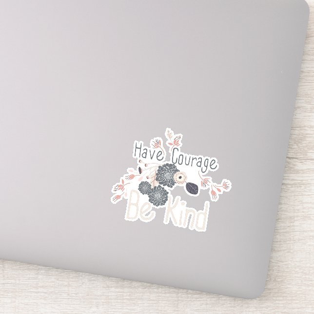 Have Courage Be Kind Peach Floral (Detail)