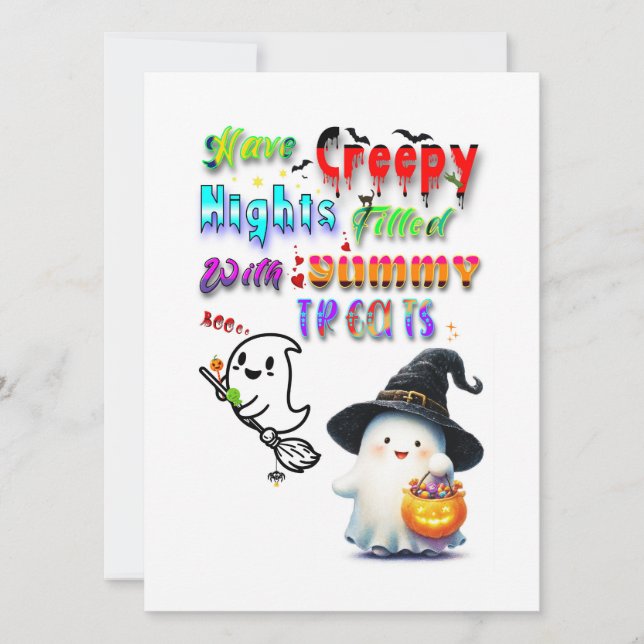 Have Creepy Nights Filled With Yummy Treats Card (Front)