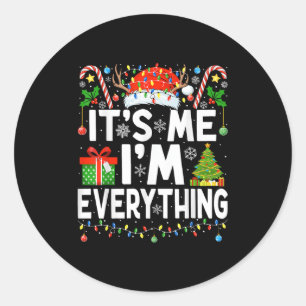 Have Everything I Want For Christmas Couple Pajama Classic Round Sticker
