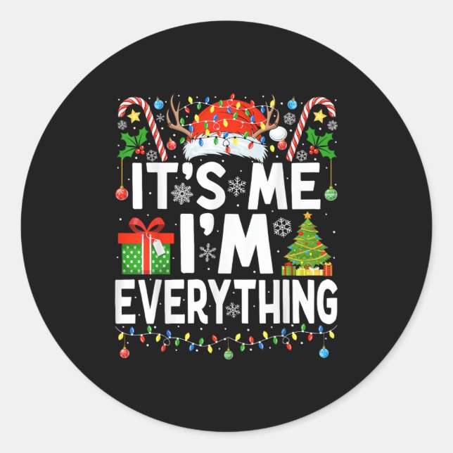 Have Everything I Want For Christmas Couple Pajama Classic Round Sticker (Front)