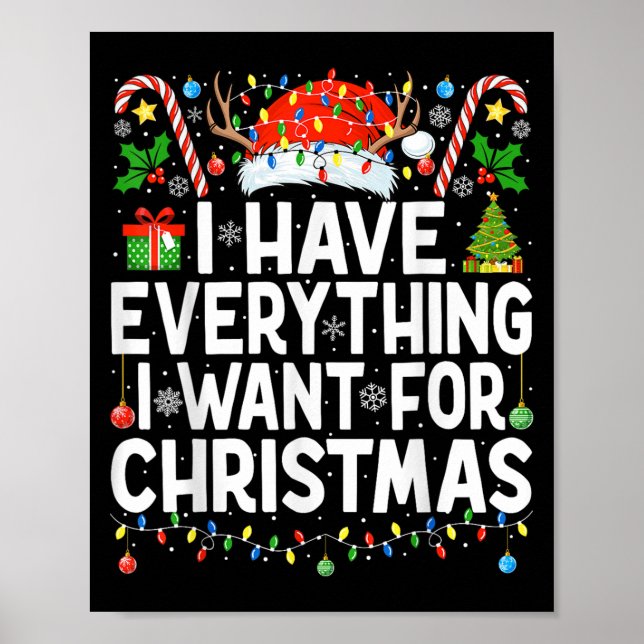 Have Everything I Want For Christmas Couple Pajama Poster (Front)