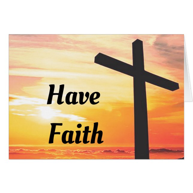 Have Faith card With Cross (Front Horizontal)