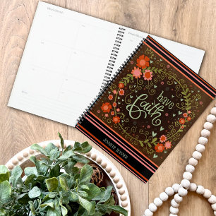 Have Faith Floral Modern Dot Cheerful Inspirivity  Planner
