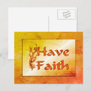 Have Faith Flowering Tree Inspirational Postcard