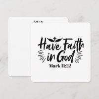 Have Faith in God Mark 11:22 Inspirational Quote