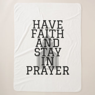 Have Faith In Prayer Bold Sherpa Blanket