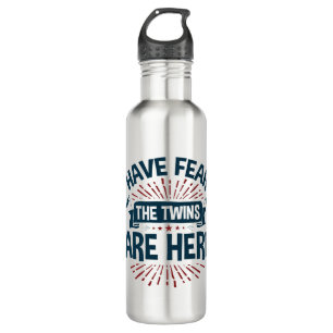 Have Fear the Twins Are Here Twin Siblings 710 Ml Water Bottle