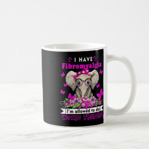 Have Fibromyalgia Awareness Elephant Fun Cute  Coffee Mug